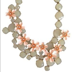 J CREW JEWELED WATER LILY NECKLACE